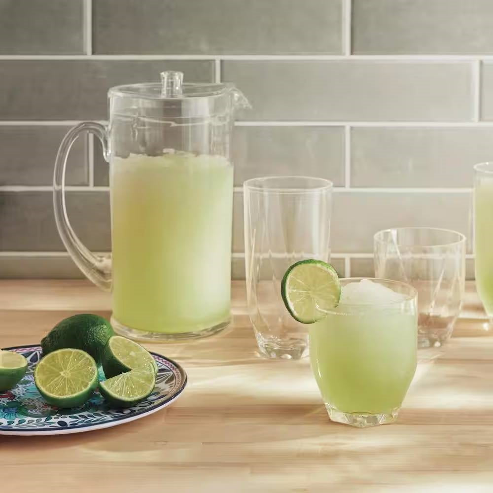 12-Piece Melamine Dinnerware Plates Bowls Set with Blue Floral Pattern FastFurnishings