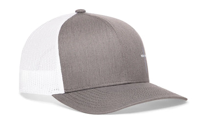 Cross Trucker Hat  |  Gray White Christian Snapback Haka Hat