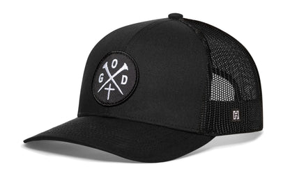 GOD Trucker Hat  |  Black Christian Snapback - Get it from Bo