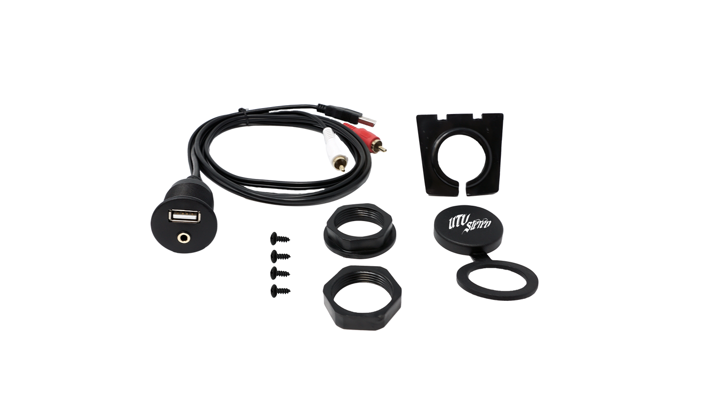 USB & Auxiliary Flush Mount Adapter for Source Units | UTVS-USB/AUX-FLMT Dunes 2 Dezert SXS