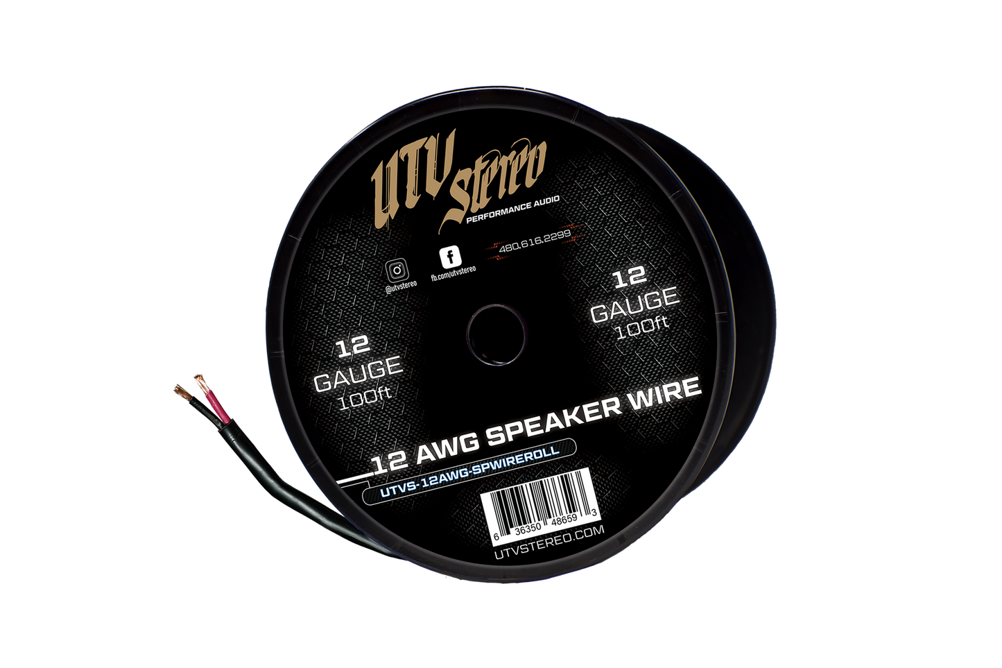 12 AWG Speaker Wire Roll - 100ft | UTVS-12AWG-SPWIRE-ROLL Dunes 2 Dezert SXS