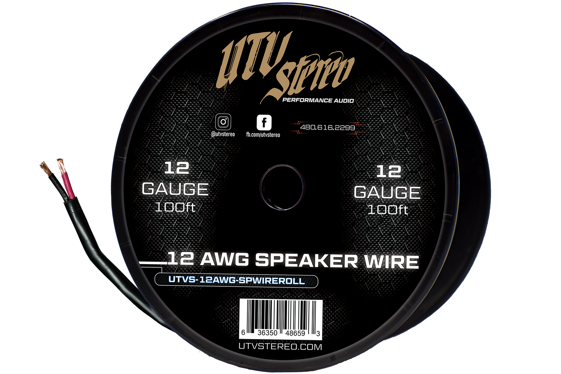 12 AWG Speaker Wire Roll - 100ft | UTVS-12AWG-SPWIRE-ROLL Dunes 2 Dezert SXS