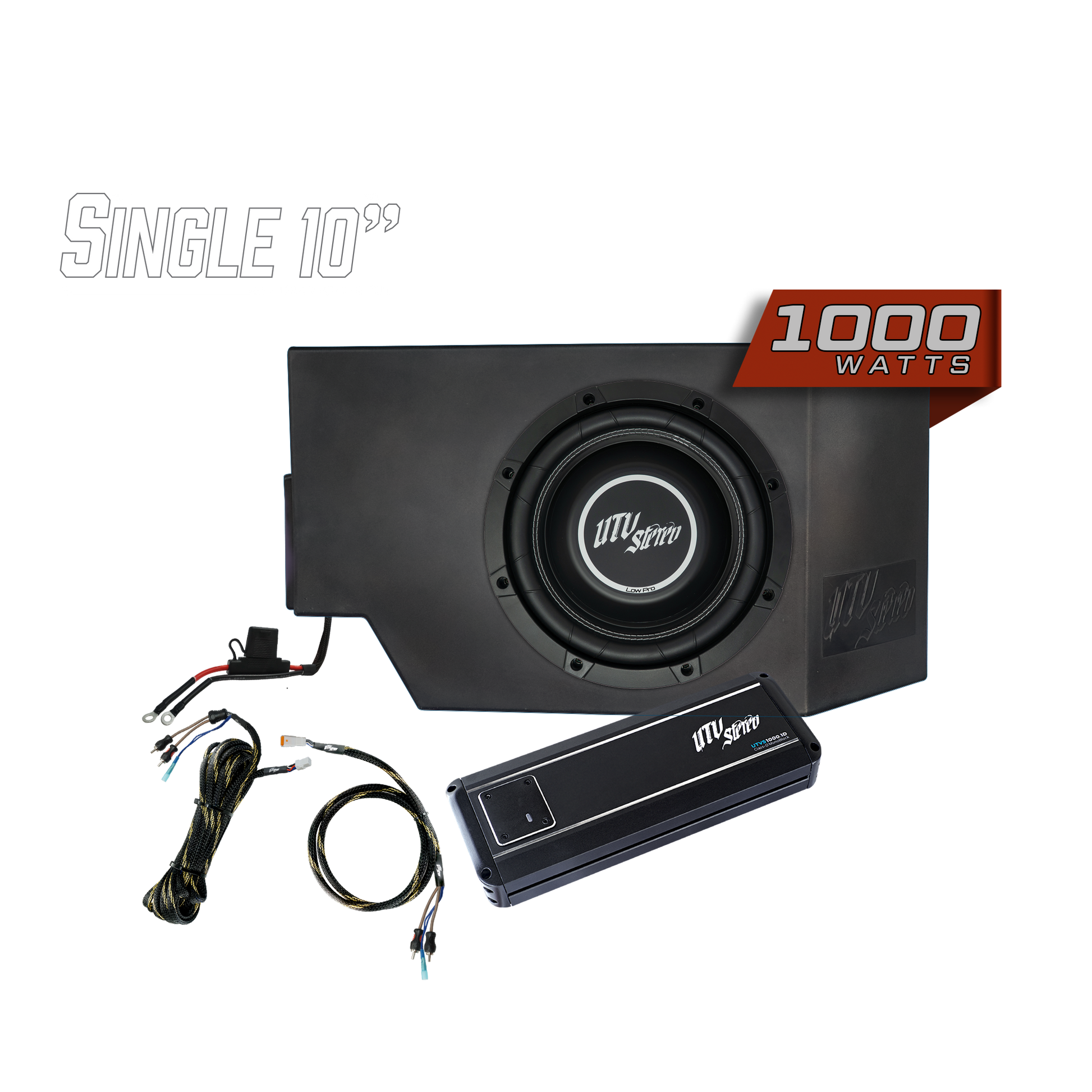 Can-Am® Defender 1000W Single Driver Side 10" Subwoofer Kit | UTVS-DEF-SUB-1000-DRIVER Dunes 2 Dezert SXS
