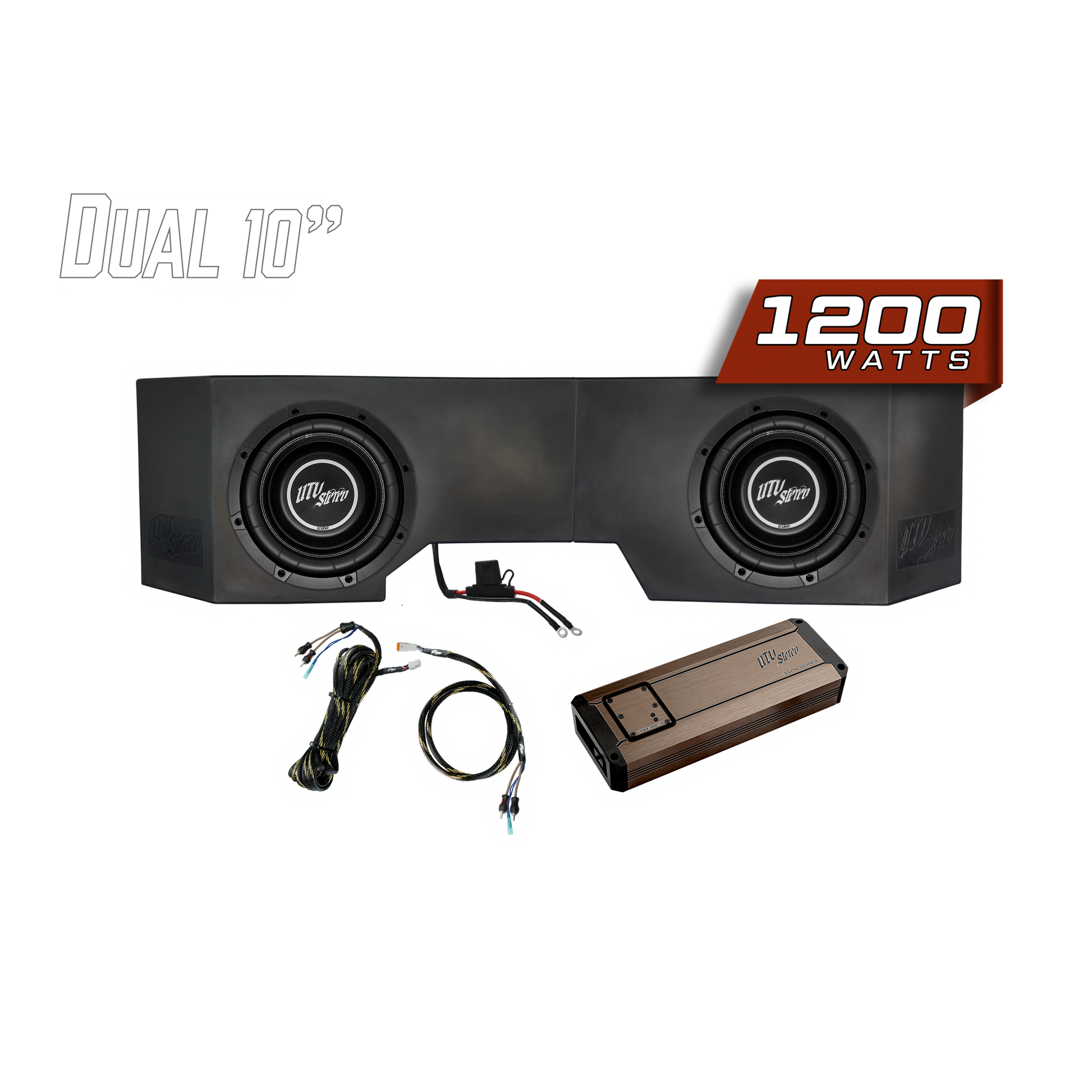 Can-Am® Defender 1200W Dual 10" Subwoofer Kit  | UTVS-DEF-SUB-1200-2 Dunes 2 Dezert SXS