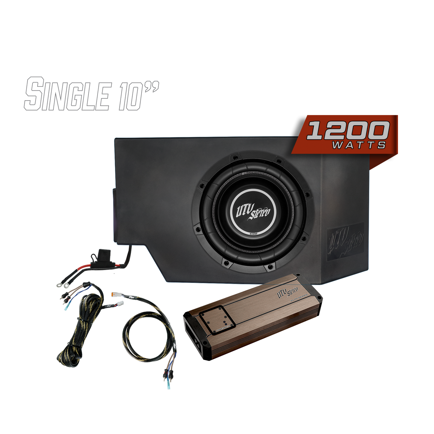 Can-Am® Defender 1200W Single Driver Side 10" Subwoofer Kit | UTVS-DEF-SUB-1200-DRIVER Dunes 2 Dezert SXS