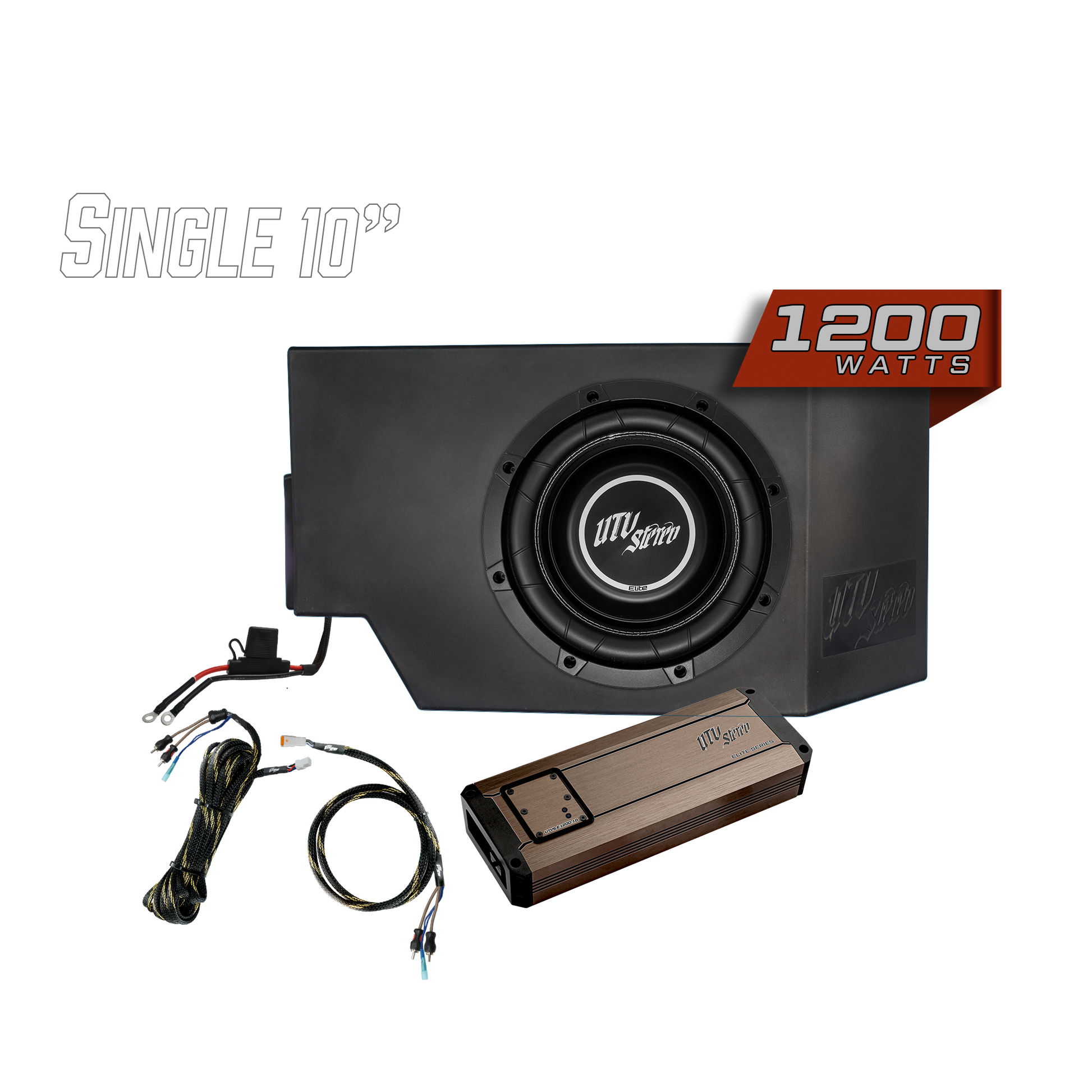 Can-Am® Defender 1200W Single Driver Side 10" Subwoofer Kit | UTVS-DEF-SUB-1200-DRIVER Dunes 2 Dezert SXS