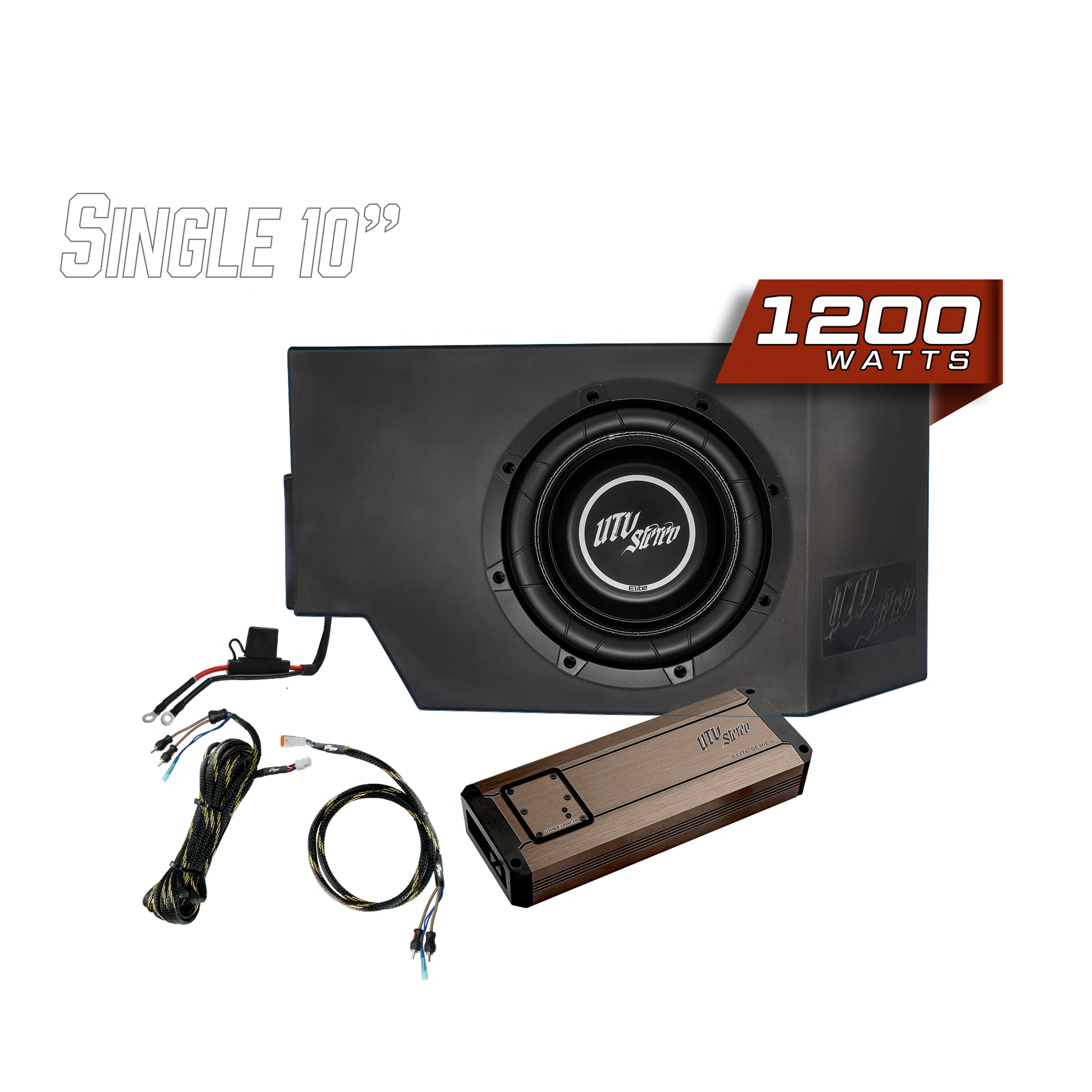 Can-Am® Defender 1200W Single Driver Side 10" Subwoofer Kit | UTVS-DEF-SUB-1200-DRIVER Dunes 2 Dezert SXS