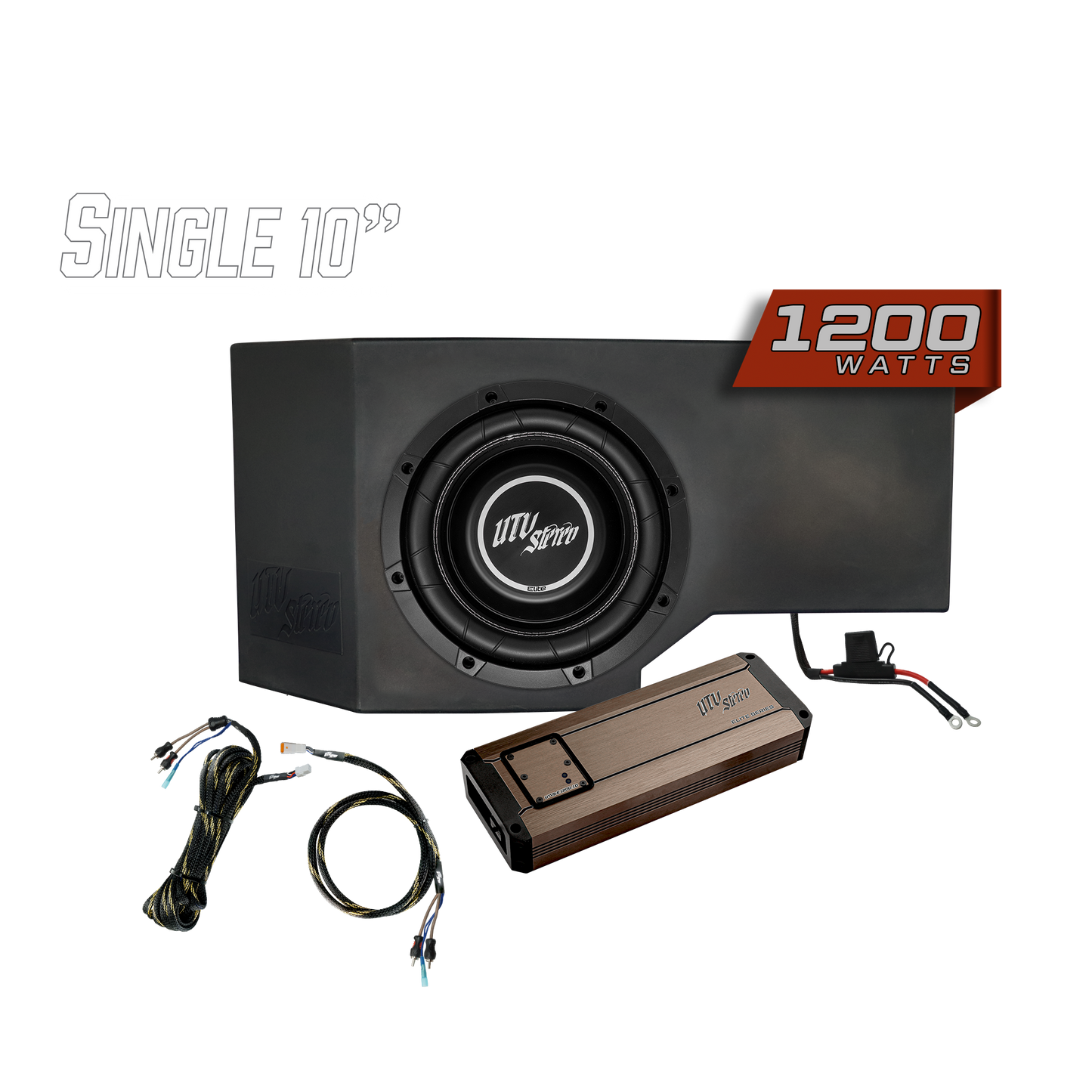 Can-Am® Defender 1200W Single Passenger Side 10" Subwoofer Kit  | UTVS-DEF-SUB-1200-PASS Dunes 2 Dezert SXS