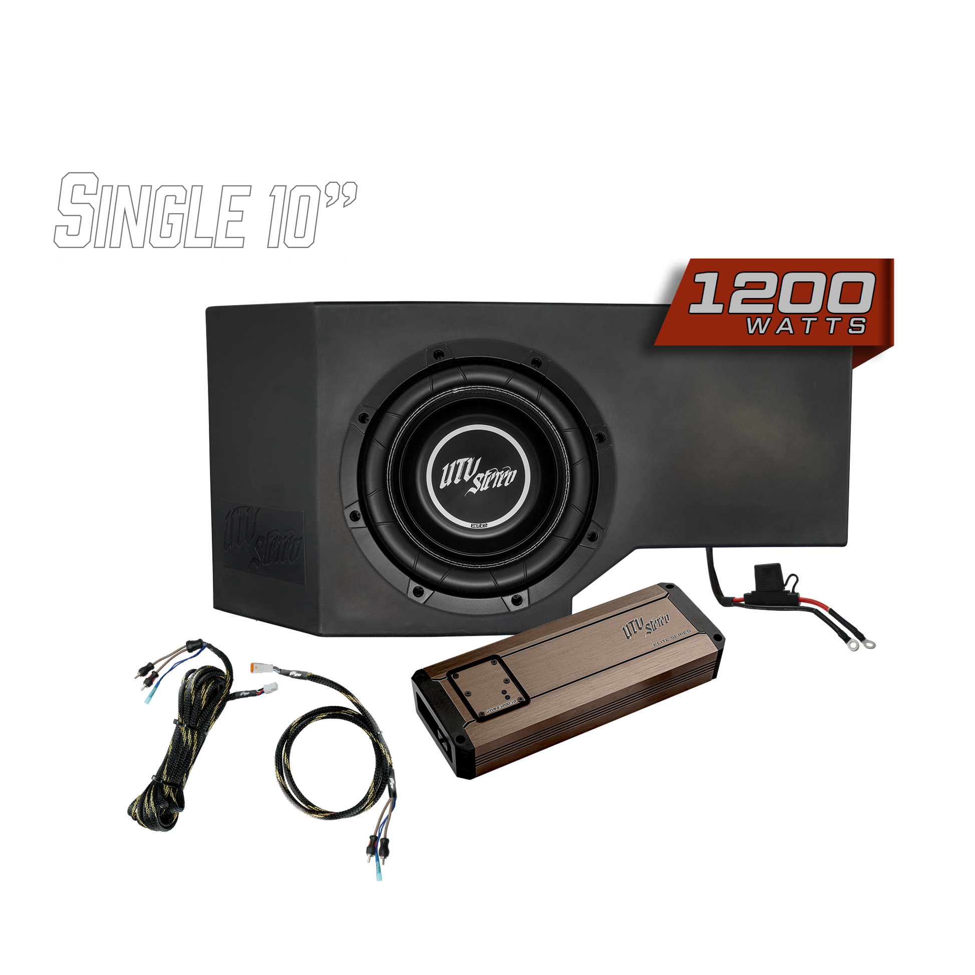 Can-Am® Defender 1200W Single Passenger Side 10" Subwoofer Kit  | UTVS-DEF-SUB-1200-PASS Dunes 2 Dezert SXS