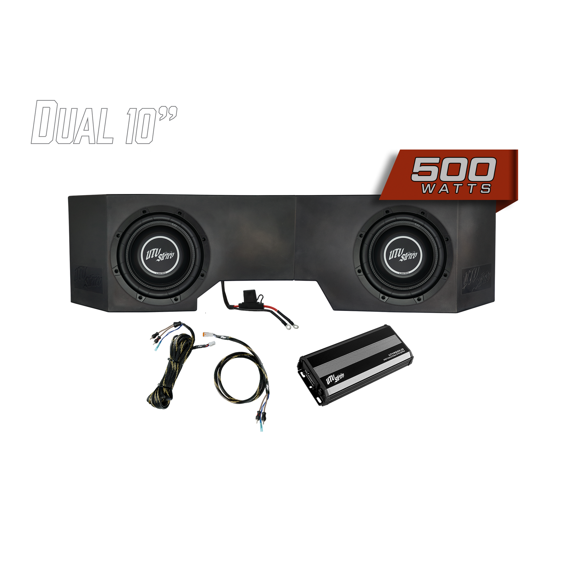 Can-Am® Defender 500W Dual 10" Subwoofer Kit | UTVS-DEF-SUB-500-2 Dunes 2 Dezert SXS