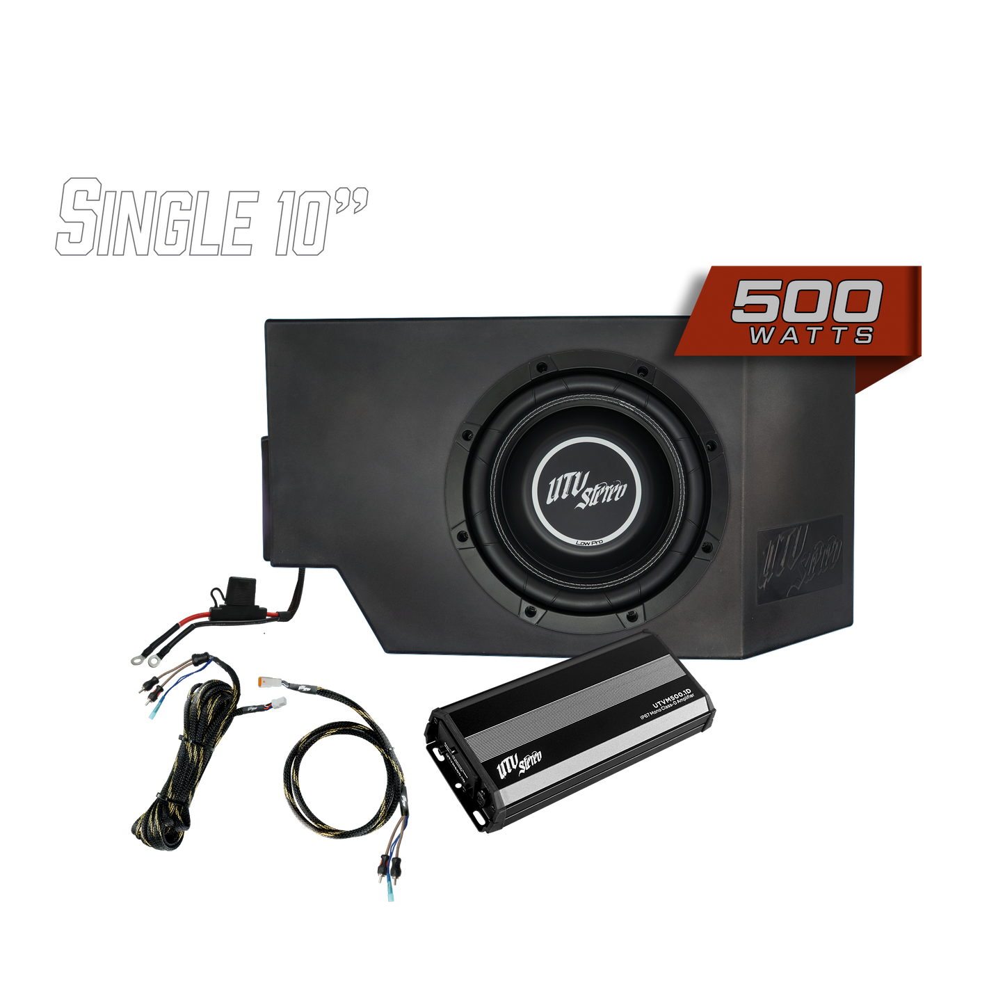 Can-Am® Defender 500W Single Driver Side 10" Subwoofer Kit | UTVS-DEF-SUB-500-DRIVER Dunes 2 Dezert SXS