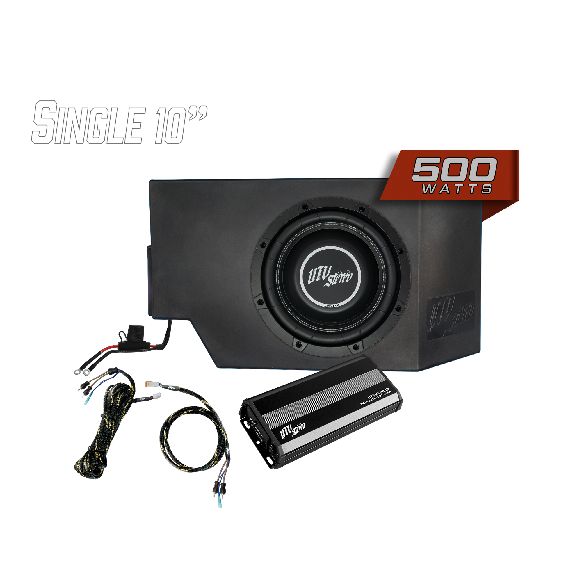 Can-Am® Defender 500W Single Driver Side 10" Subwoofer Kit | UTVS-DEF-SUB-500-DRIVER Dunes 2 Dezert SXS