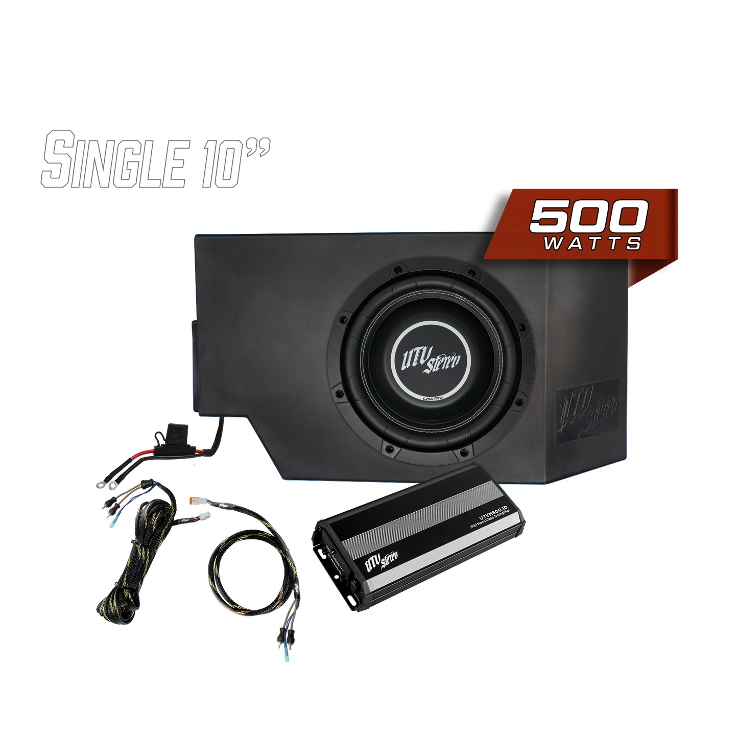Can-Am® Defender 500W Single Driver Side 10" Subwoofer Kit | UTVS-DEF-SUB-500-DRIVER Dunes 2 Dezert SXS