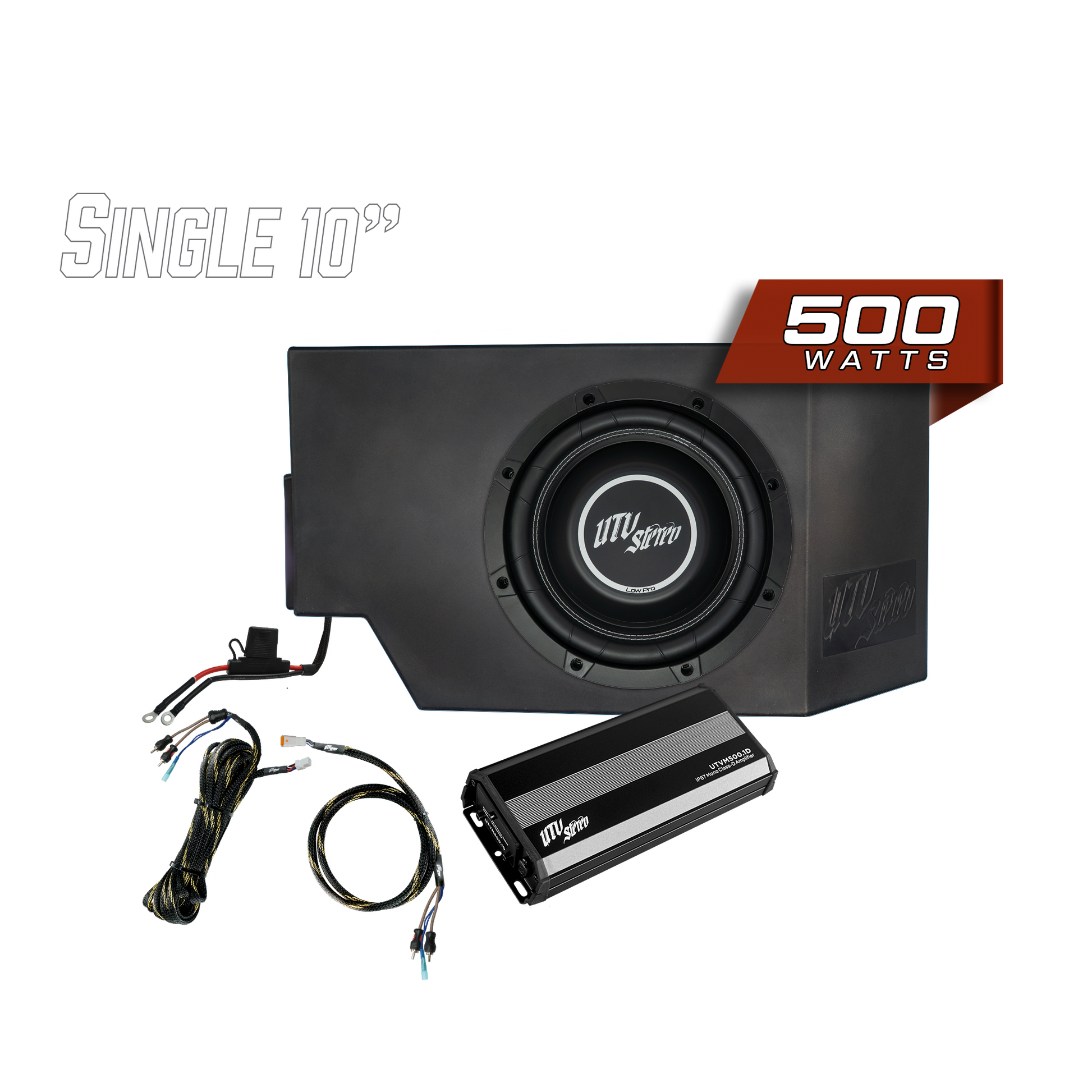 Can-Am® Defender 500W Single Driver Side 10" Subwoofer Kit | UTVS-DEF-SUB-500-DRIVER Dunes 2 Dezert SXS