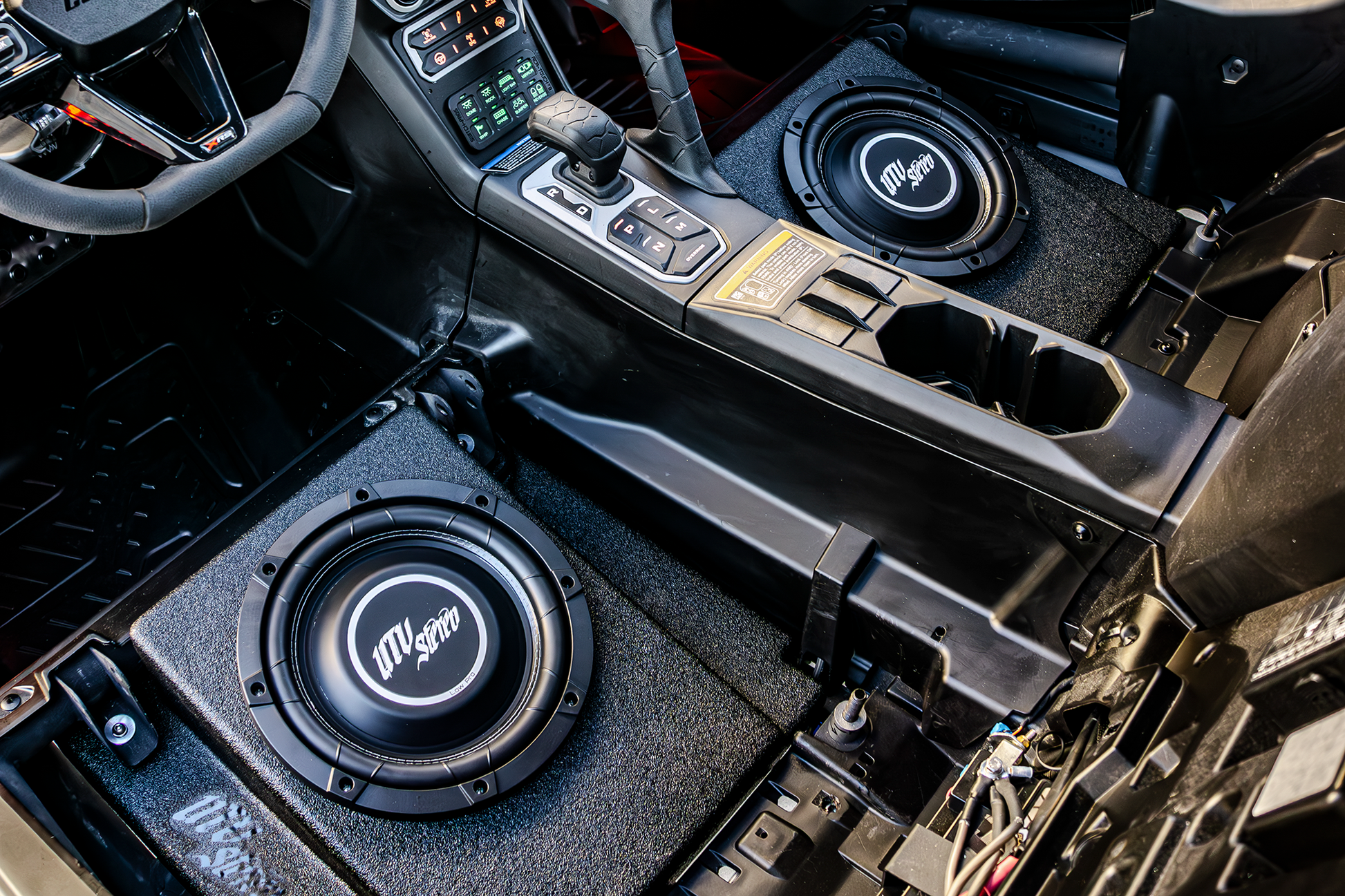 Can-Am® Maverick R 10" Front Subwoofer Enclosure – Unloaded | UTVS-R-ENC-10-FDRIVER Dunes 2 Dezert SXS