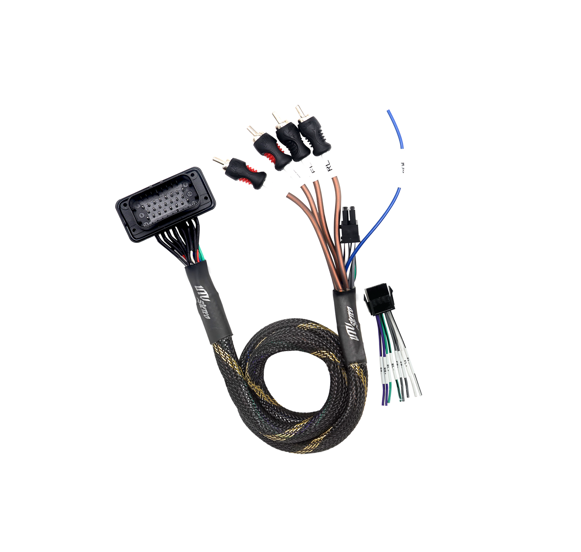 RZR® Pro Series Ride Command Front & Rear RCA Output + Speaker Wire & Remote | UTVS-PRO-RC-RCA-OUT Dunes 2 Dezert SXS