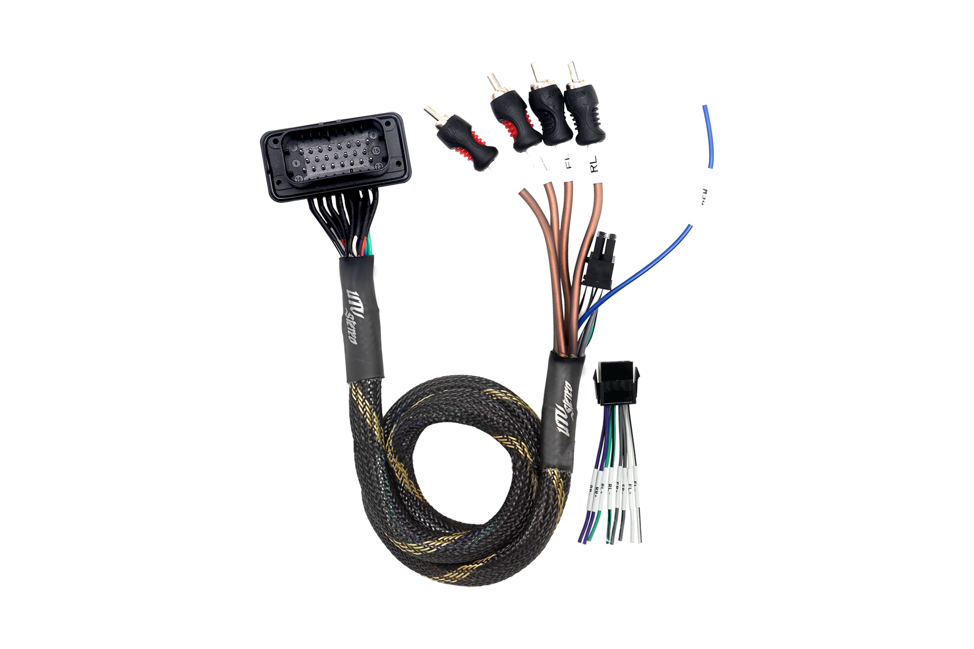 RZR® Pro Series Ride Command Front & Rear RCA Output + Speaker Wire & Remote | UTVS-PRO-RC-RCA-OUT Dunes 2 Dezert SXS