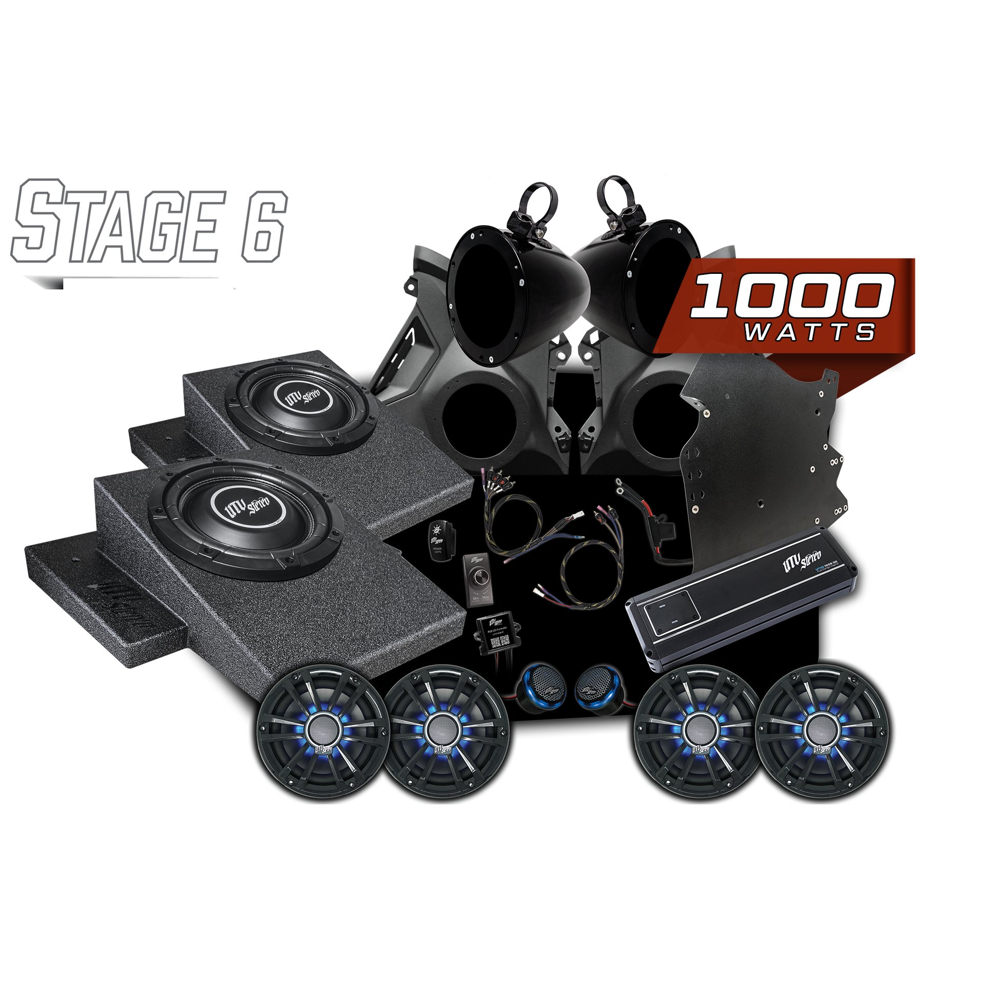 Can-Am® Maverick R Signature Series Stage 6 Stereo Kit | UTVS-R-S6-S Dunes 2 Dezert SXS