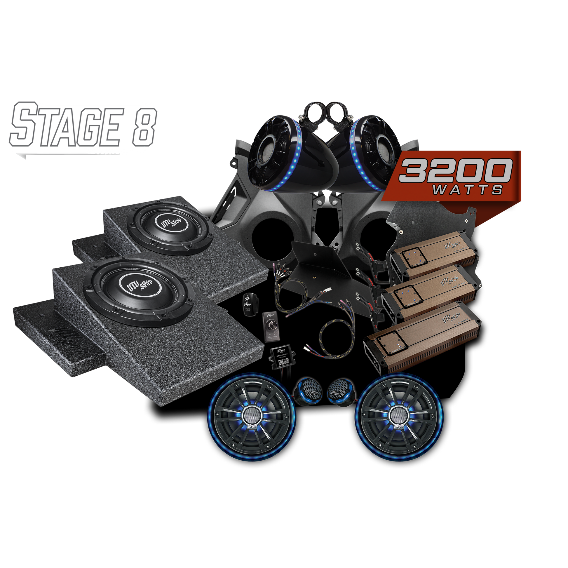 Can-Am® Maverick R Elite Series Stage 8 Stereo Kit | UTVS-R-S8-E Dunes 2 Dezert SXS