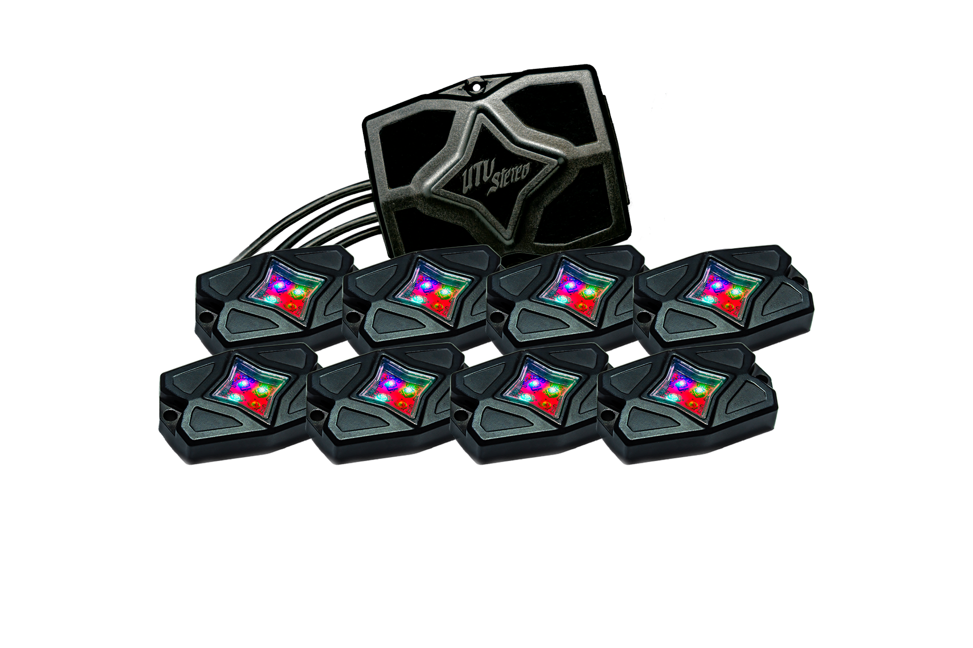 RGBW Rock Light Kit - 8pcs | UTVS-RLKIT8 Dunes 2 Dezert SXS