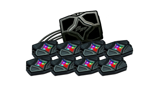 RGBW Rock Light Kit - 8pcs | UTVS-RLKIT8 Dunes 2 Dezert SXS