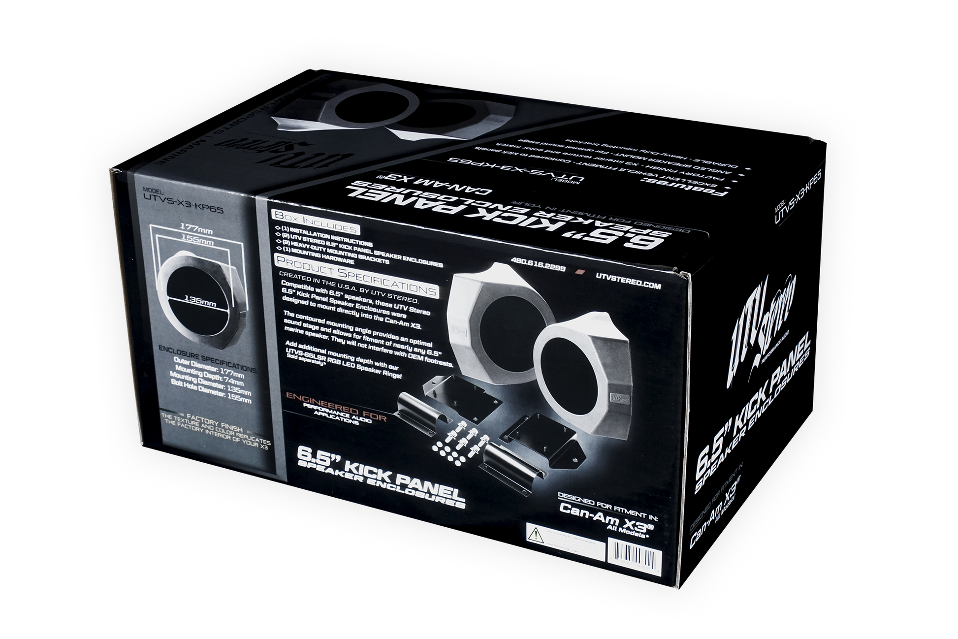 Can-Am® X3 6.5" Kick Panel Speaker Enclosures | UTVS-X3-KP65 Dunes 2 Dezert SXS