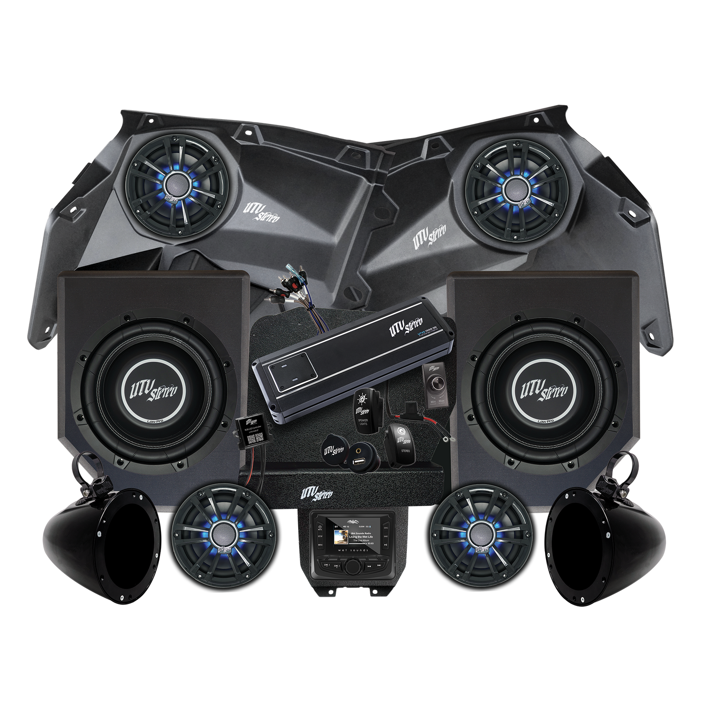 Can-Am® X3 Signature Series Stage 6 Stereo Kit |  UTVS-X3-S6-S Dunes 2 Dezert SXS