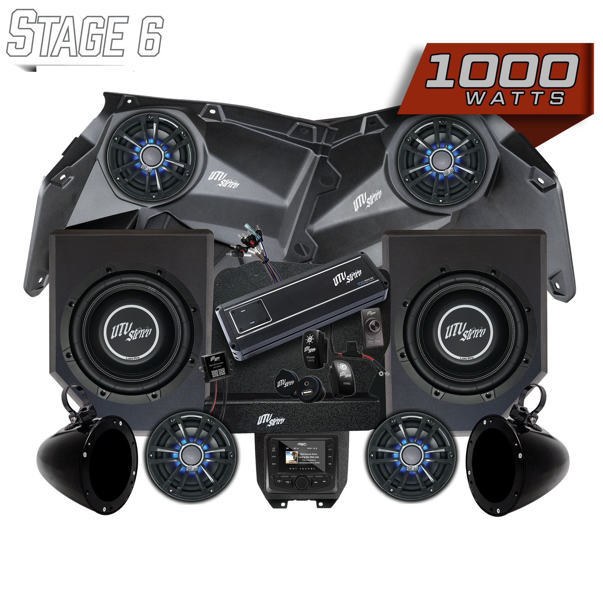 Can-Am® X3 Signature Series Stage 6 Stereo Kit |  UTVS-X3-S6-S Dunes 2 Dezert SXS