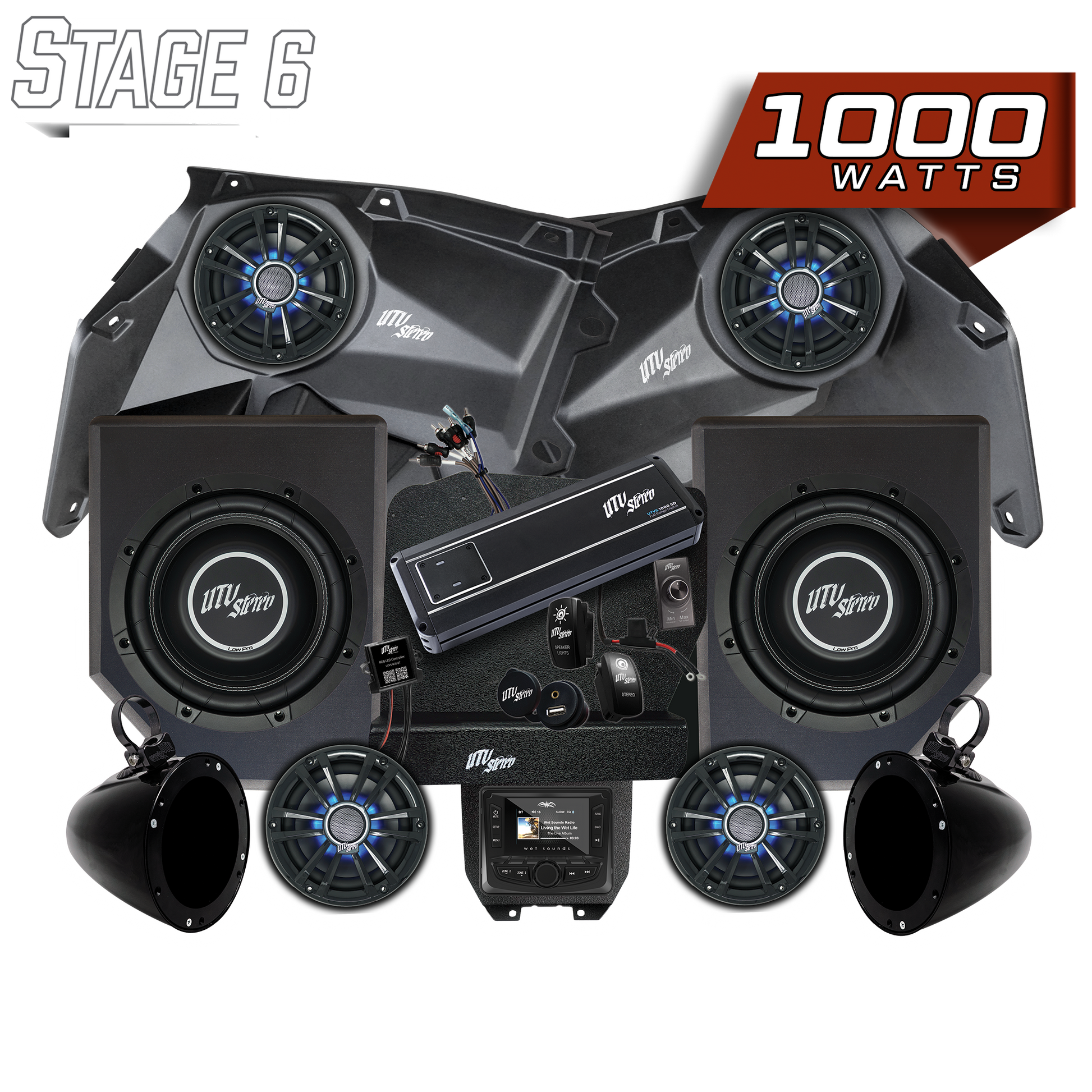 Can-Am® X3 Signature Series Stage 6 Stereo Kit |  UTVS-X3-S6-S Dunes 2 Dezert SXS