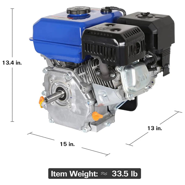 BILT HARD 7HP Gas Engine Horizontal Shaft, 212cc 4 Stroke OHV Industrial Grade Replacement Gas Motor, Shaft 3/4"