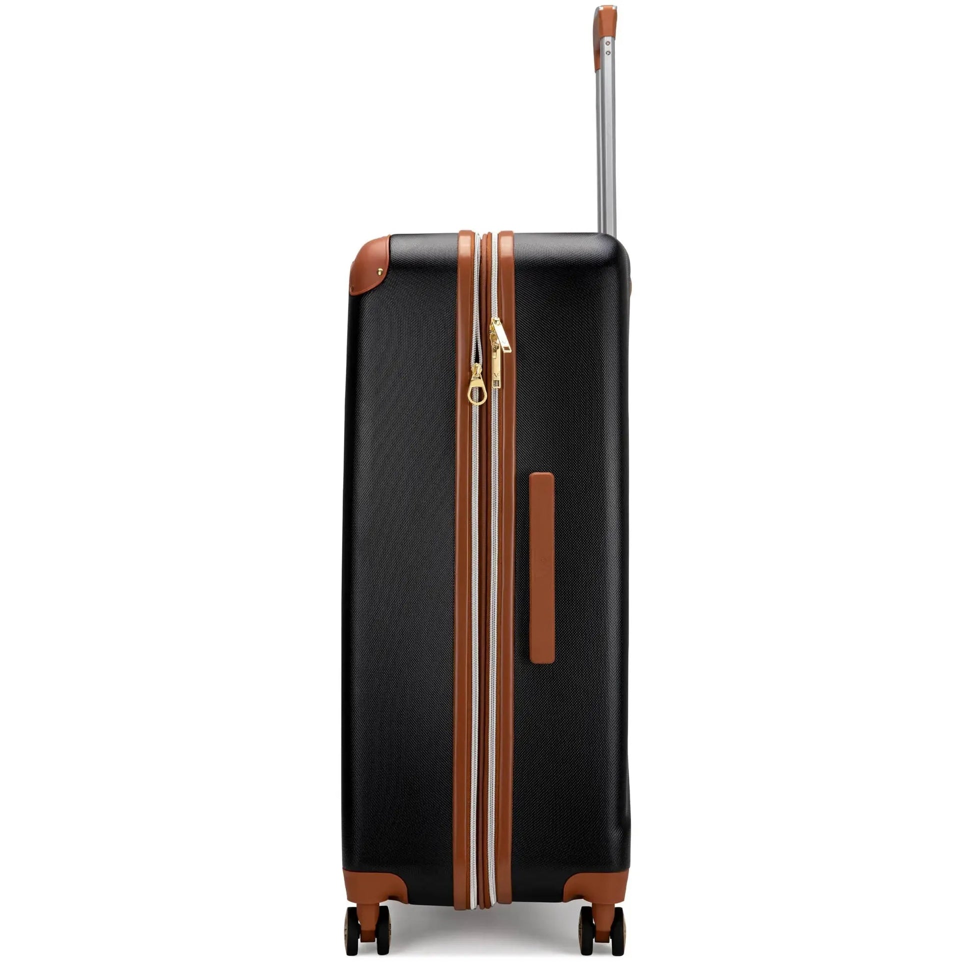 Vintage 3 Piece Expandable Retro Luggage Set Travellty