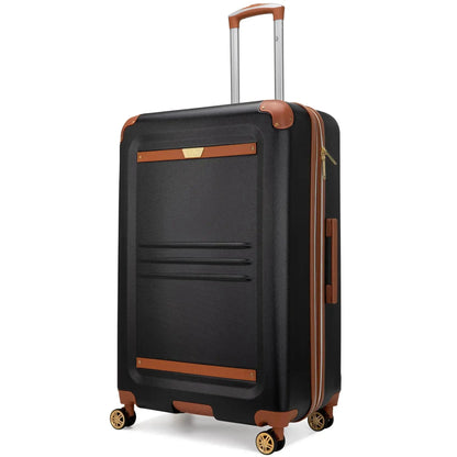 Vintage 3 Piece Expandable Retro Luggage Set Travellty