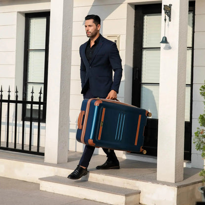 Vintage 3 Piece Expandable Retro Luggage Set Travellty