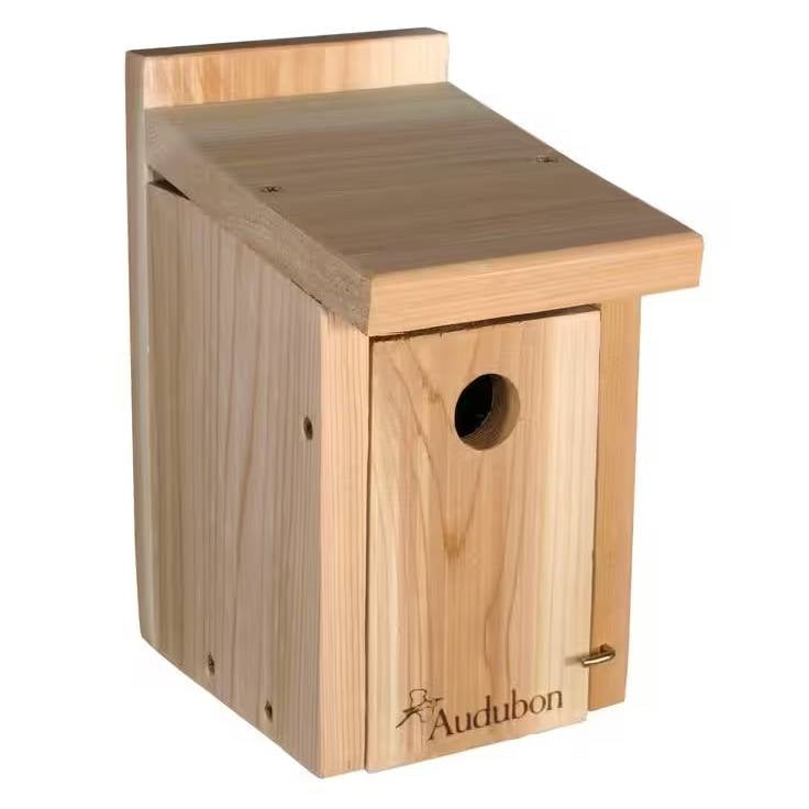 Cedar Wooden Bird House for Wrens and Chickadees FastFurnishings