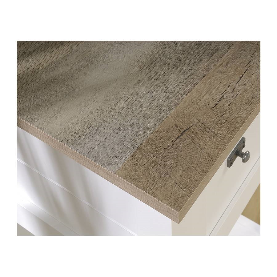 FarmHouse White Oak Top 2 Drawer Office Writing Desk - Made In USA FastFurnishings