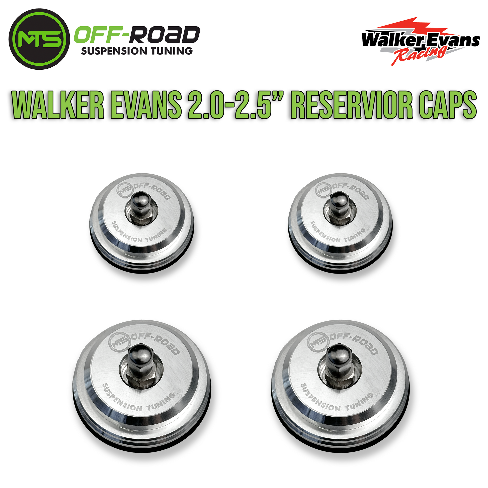 MTS Off-Road Schrader Valve Reservoir Caps (FOR WALKER EVANS SHOCKS) MTS Off-Road