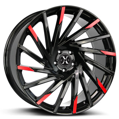 X02 Gloss Black Machined Red Tips Xcess