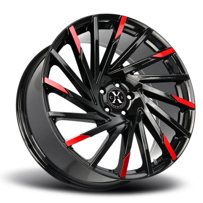 X02 Gloss Black Machined Red Tips Xcess