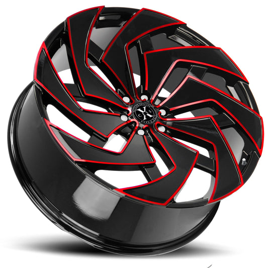 X04 Gloss Black Candy Red Milled