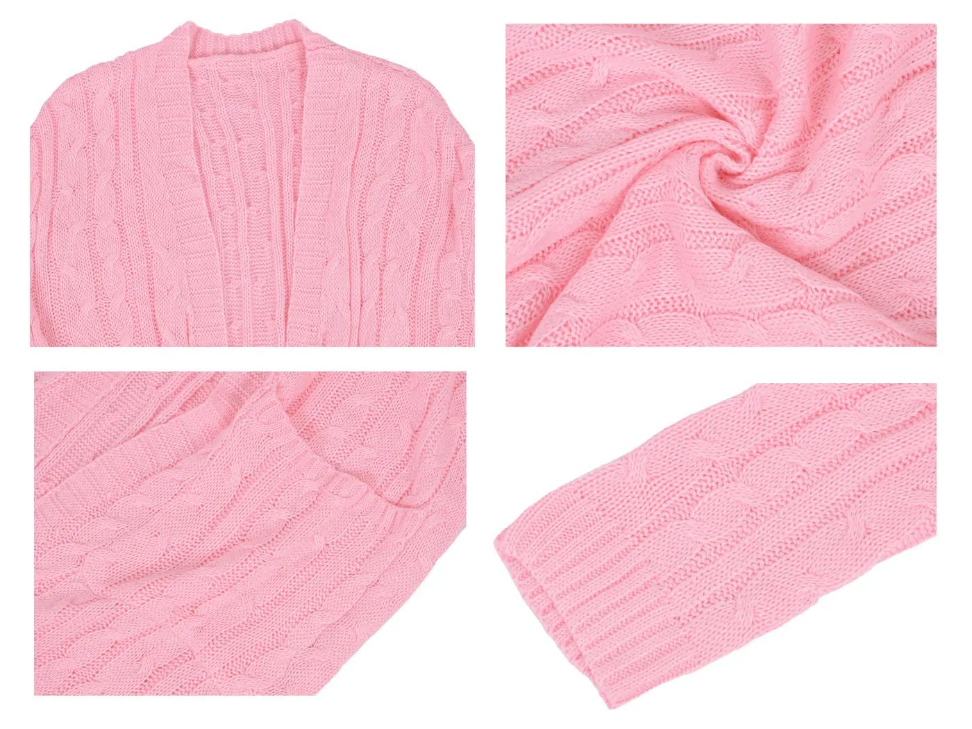 Knitted Long Sleeve Cardigan Sweater Anna-Kaci Wholesale