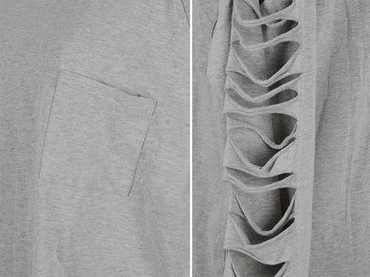 Ripped Long-Sleeve Pullover Top