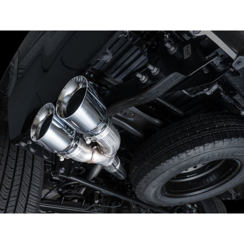 AWE 0FG Exhaust for 3rd Gen Toyota Tundra - Dual Chrome Silver Tips NP Motorsports
