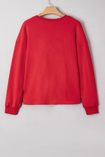 Taraette Patched Drop Shoulder Sweatshirt