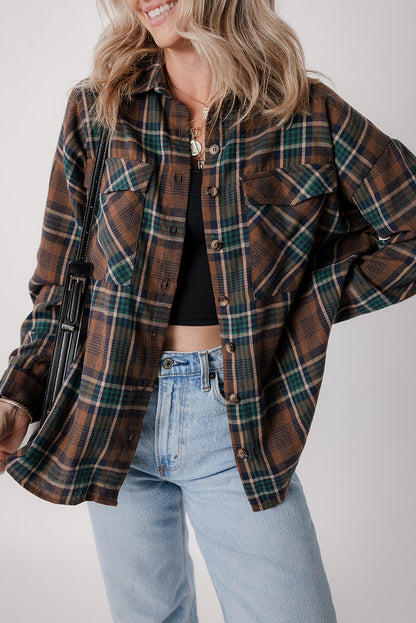Elizabeth Plaid Print Chest Shirt