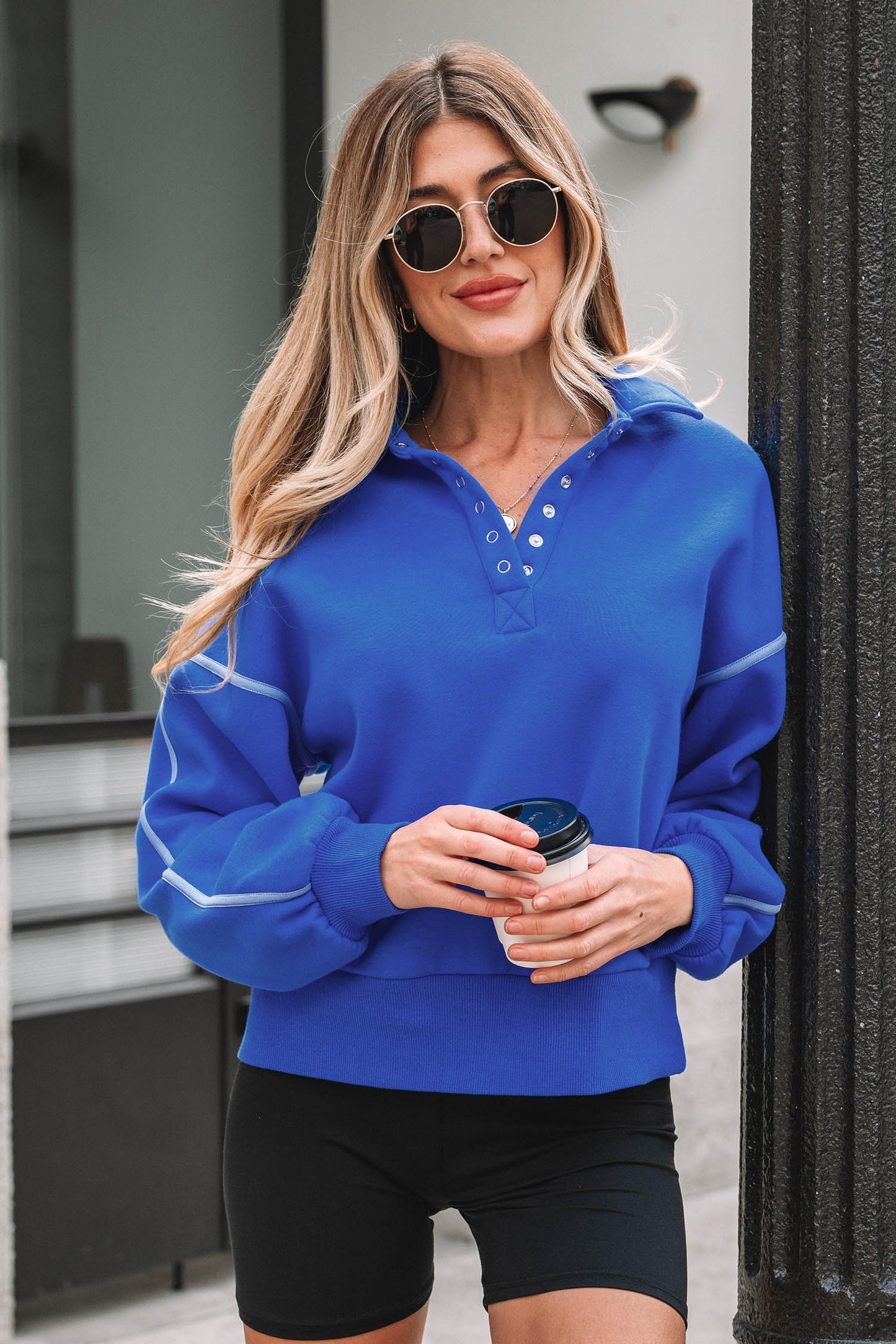 Clover Exposed Seam Chic Sweatshirt