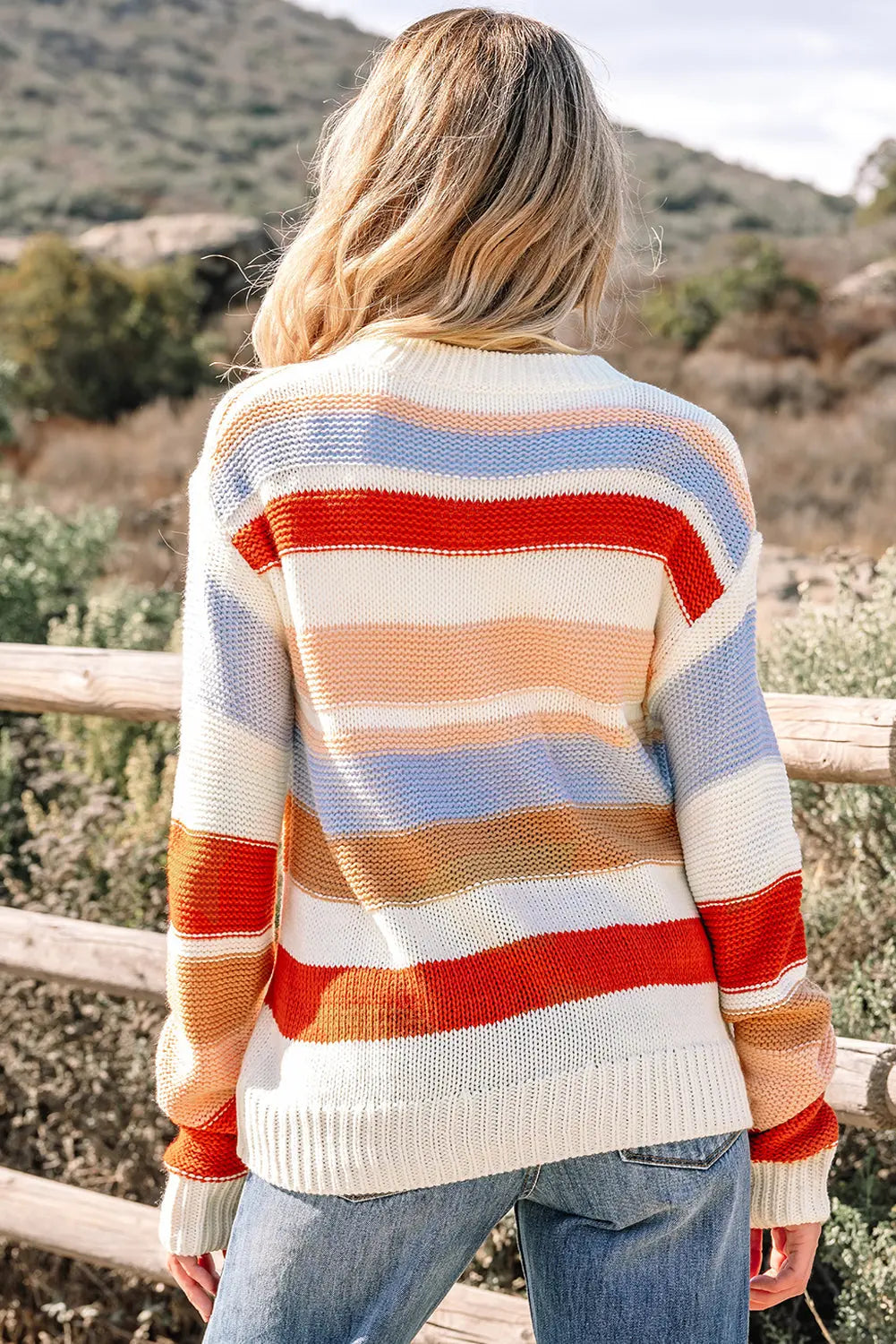 Oragita Colorblock Drop Shoulder Sweater