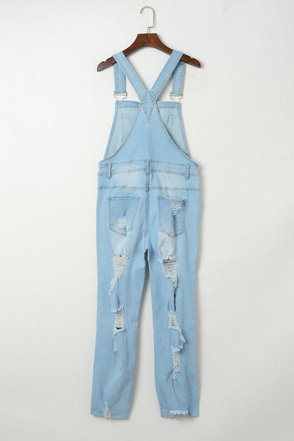 Sophia Constructed Bib Distressed Overalls