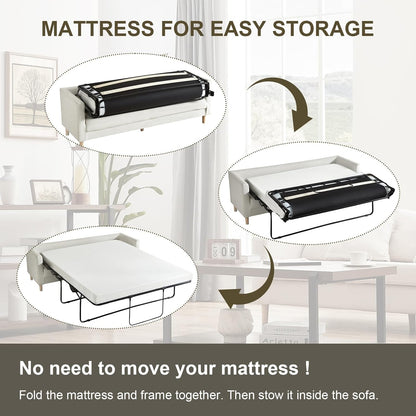 Full Size Sofa Mattress 52x72x4 Removable Washable