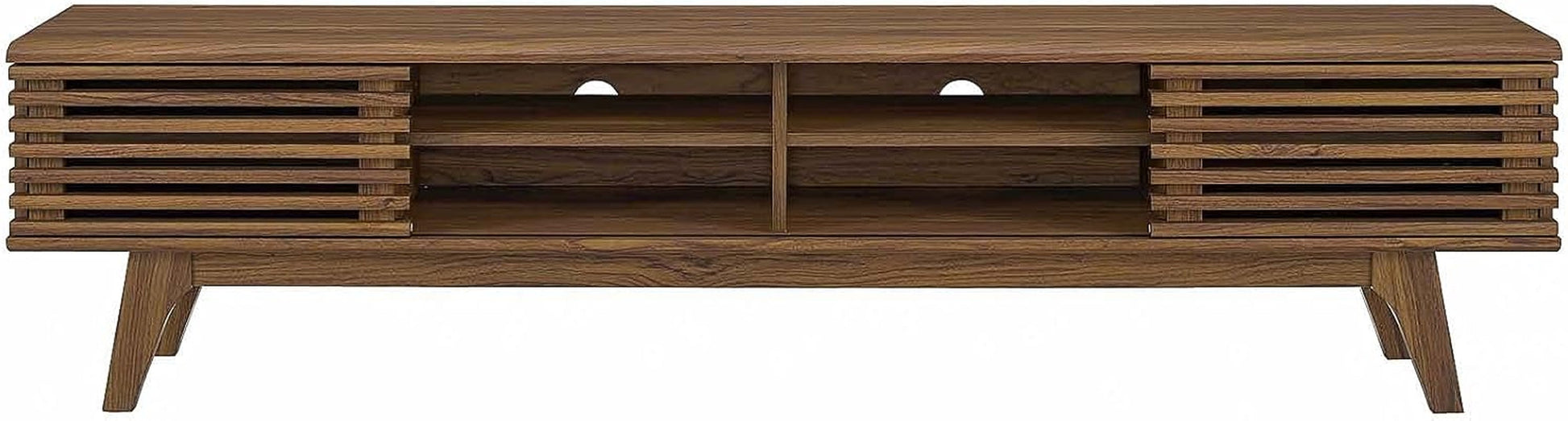 70 Inch Mid Century Modern Walnut TV Stand Console ShipItFurniture