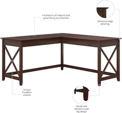 Key West 60W L Shaped Desk For Home Office Workspace ShipItFurniture